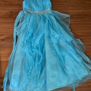 Vintage Blue Prom Dress